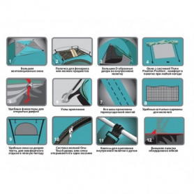 Палатка Anaconda v2, Tramp, зеленый цвет