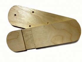 Лыжи Таёжные, полнокамусные, дерево, длина 170 см, ширина 20 см