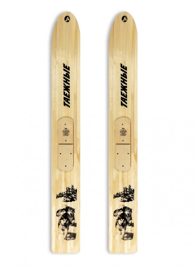 Лыжи ТАЕЖНЫЕ, дерево, длина 160 см, ширина 200 мм