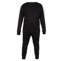 Термобелье с начесом, хб 100%, комплект, до -15°С, цв. черный