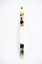 Лыжи Лесные, дерево-пластик, длина 155 см, ширина 11 см