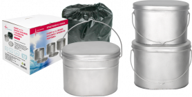 Набор из 3-х низких котелков 4;5;6,5 л "Матрешка" (титан) Роза Ветров