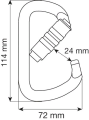 Карабин Steel D 2Lock
