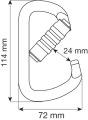 Карабин Steel D PRO 3Lock, CAMP