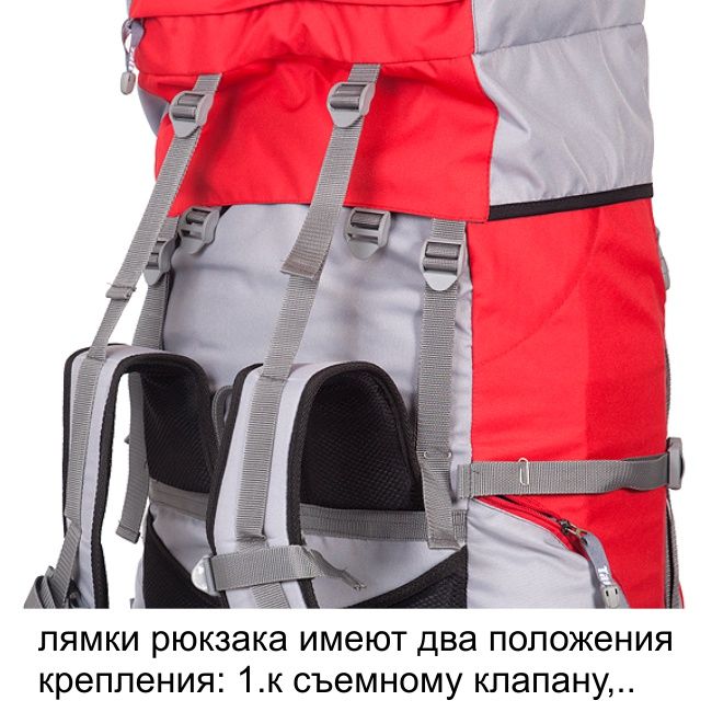 Рюкзак туристический Хальмер 4, с латами, черный-вишня, 80 л, ТАЙФ