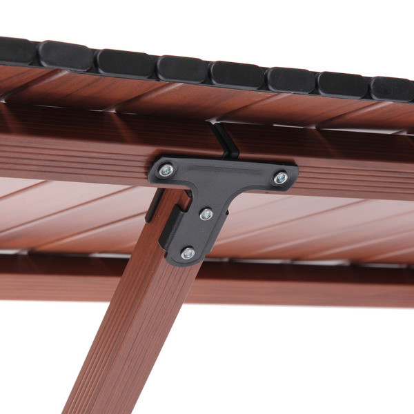 Стол кемпинговый складной, 114*59*43 см, цвет: орех, каркас алюминий