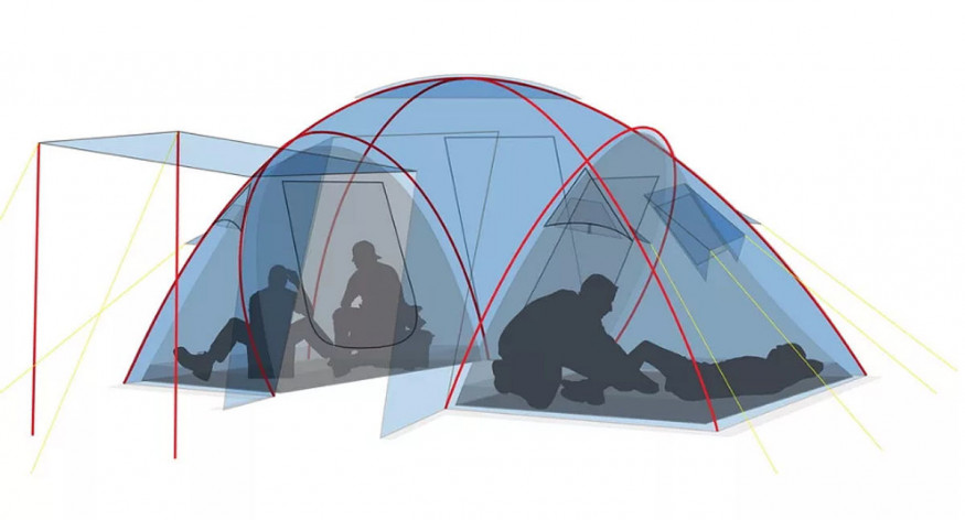 Палатка Canadian Camper SANA 4 PLUS, цвет woodland