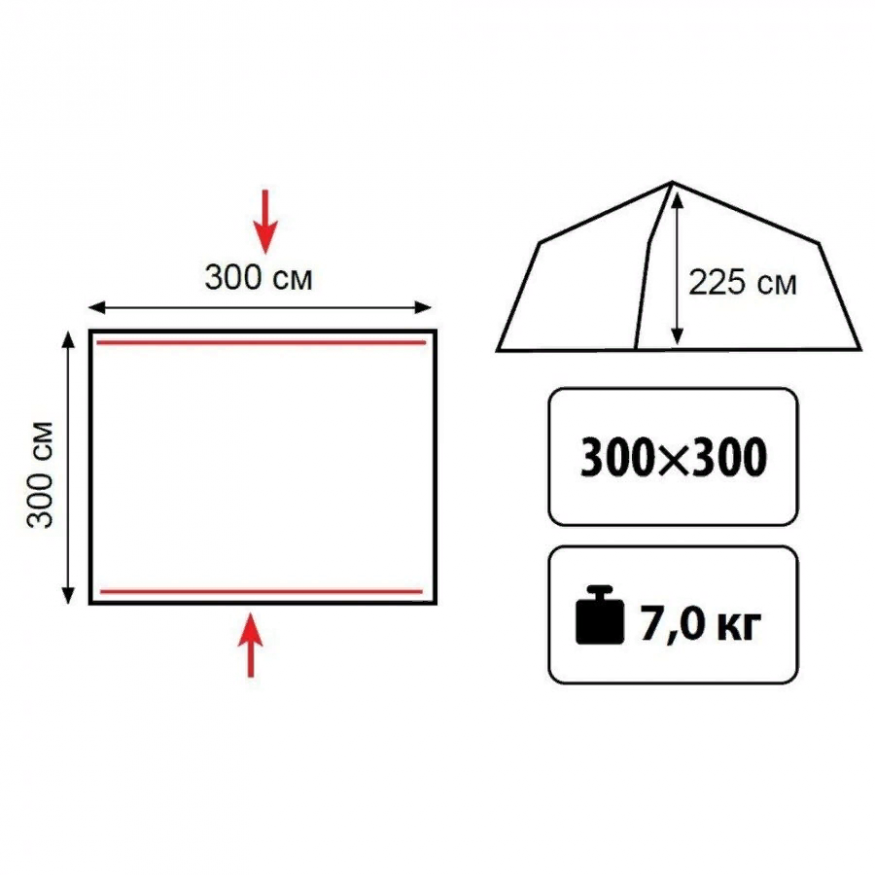 Шатер Tramp Lite Bungalow (зеленый), Tramp